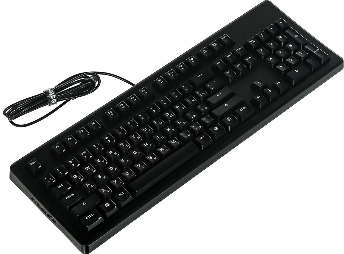 Клавиатура SteelSeries Apex 100,  USB, черный [ss64435]